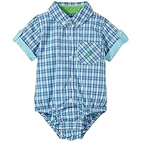 Andy & Evan Baby Boys' Checkmate Short Sleeve Shirtzie