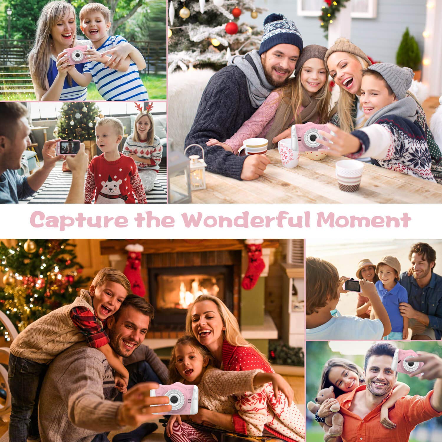 WOWGO Kids Digital Camera - 12MP Children's Camera with Large Screen for Boys and Girls, 1080P Rechargeable Electronic Camera with 32GB TF Card