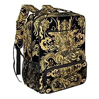 Travel Backpacks for Women,Mens Backpack,Chinese Golden Style Dragon,Backpack