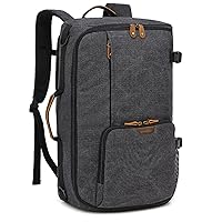 G-FAVOR Travel Backpack for Men, Canvas Rucksack Convertible Duffle Bag Carry On Backpack Fits for 17.3 inch Laptop, Suitcase Luggage Backpack Weekender Overnight Bag