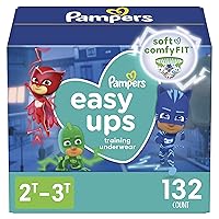 Easy Ups Boys & Girls Potty Training Pants - Size 2T-3T, 132 Count, Training Underwear (Packaging May Vary)
