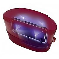 Homedics UV Clean Portable Sanitizer Bag – Rechargeable UV Light Sanitizer and Sterilizer Box - Kills 99.9% of Airborne Contaminates, Storage and Makeup Bag, Fits Masks, Cell Phones, Keys, Red
