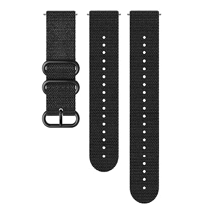 SUUNTO SS050228000 Suunto Watch Strap, 24mm, Textile, M+L: 130-240 mm, Black- Explore, 24mm ; M+L (130-240 mm)