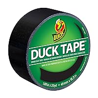 Duck Brand 1265013 Color Duct Tape, Single Roll, Black