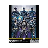 AQUARIUS DC Comics Batman Batsuits Puzzle (500 Piece Jigsaw Puzzle) - Glare Free - Precision Fit - Officially Licensed DC Comics Merchandise & Collectibles - 14 x 19 Inches