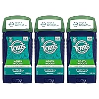 Tom's of Maine Antiperspirant Deodorant for Men, North Woods, 2.8 oz, Pack of 3 (Packaging May Vary)