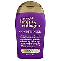 OGX Thick & Full + Biotin & Collagen Conditioner 3 oz (Pack of 2)