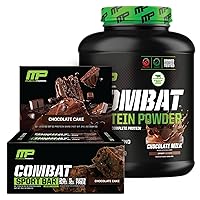 MusclePharm Combat Protein 4lb Chocolate Milk and Combat Sport Bars Chocolate Cake