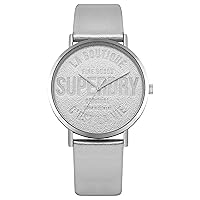 Superdry Damen Analog Quarz Uhr mit Leder Armband SYL251S