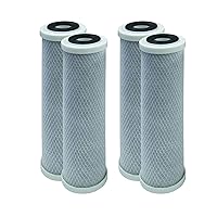 CFS – 4 Pack Carbon Block Water Filter Cartridges Compatible with Pentek CFB-PB10 Models – Removes Bad Taste and Odor – Whole House Replacement Filter Cartridge – 5 Micron