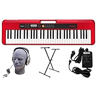 CT-S200RD 61-Key Premium Keyboard Pack with Stand, Headphones & Power Supply, Red (CAS CTS200RD PPK)