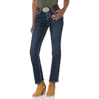 WallFlower Women's Legendary Slim Bootcut Mid-Rise Belted Insta Stretch Juniors Jeans (Standard and Plus)