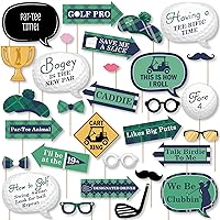 Big Dot of Happiness Funny Par-Tee Time - Golf - Birthday or Retirement Party Photo Booth Props Kit - 30 Count
