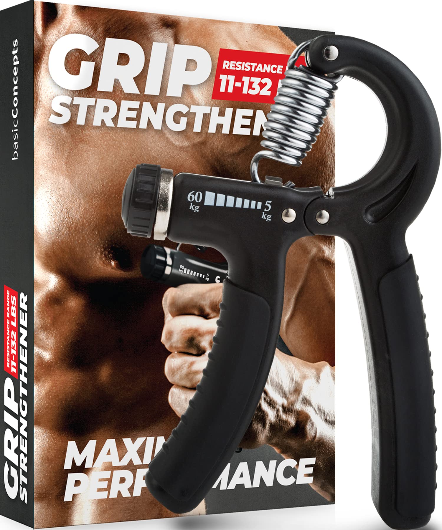 Adjustable Hand Grip Power Exerciser Forearm Wrist Gripper Strengthener Fas O8Y8 