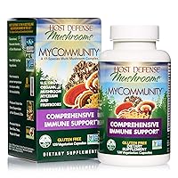 Host Defense, MyCommunity Capsules, Advanced Immune Support, Mushroom Supplement with Lion’s Mane and Reishi, Unflavored, 120