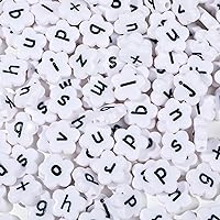 TXIN 300 Pieces Flower Letters Beads Acrylic Alphabet Spacer Bead Colourful Plastic 3 * 11mm Bead for DIY Craft Jewelry Making Friendship Bracelets Necklace