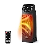 BLACK+DECKER Oscillating Space Heater, Portable Heater with Remote Control, Ceramic Small Space Heater with Two Heat Settings & LED Display, Small Heater 1500W
