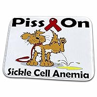 3dRose Piss On Sickle Cell Anemia Awareness Ribbon Cause Design - Dish Drying Mats (ddm-115932-1)