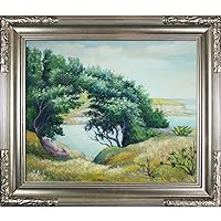 overstockArt by The Sea, Brittany-Framed Oil Reproduction of an Original Painting by Paul-Elie Ranson