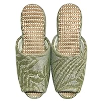 SENKO FOOTWELL Slippers, Matral Green, Size M, Approx. 9.8 inches (25 cm)
