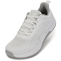 WHITIN Women's Zero Drop Wide Toe Box Road Running Shoes Width Walking Sneaker Size 8 Slip Resistant Sport Training Female Tennis Athletics 39 White