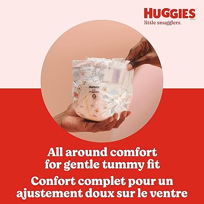 Huggies Little Snugglers Baby Diapers, Size 1 (8-14 lbs), 198 Ct, Newborn Diapers