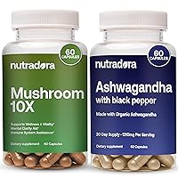Mushroom 10x & Ashwagandha Wellness Fusion: Unleash Your Potential with Immune Support and Cognitive Function