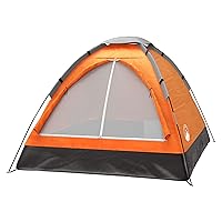 2-Person Camping Tent - Includes Rain Fly and Carrying Bag - Lightweight Compact Outdoor Tent for Backpacking, Hiking, or Beaches by Wakeman (Orange)