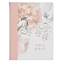 KJV Holy Bible, Note-taking Bible, Faux Leather Hardcover - King James Version, Pink Floral Printed