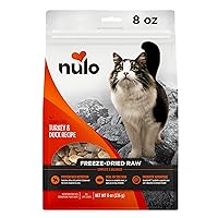 Nulo Freestyle Freeze-Dried Raw, Ultra-Rich Grain-Free Dry Cat Food for All Breeds and Life Stages with BC30 Probiotic for Digestive and Immune Health 8 Ounce (Pack of 1)
