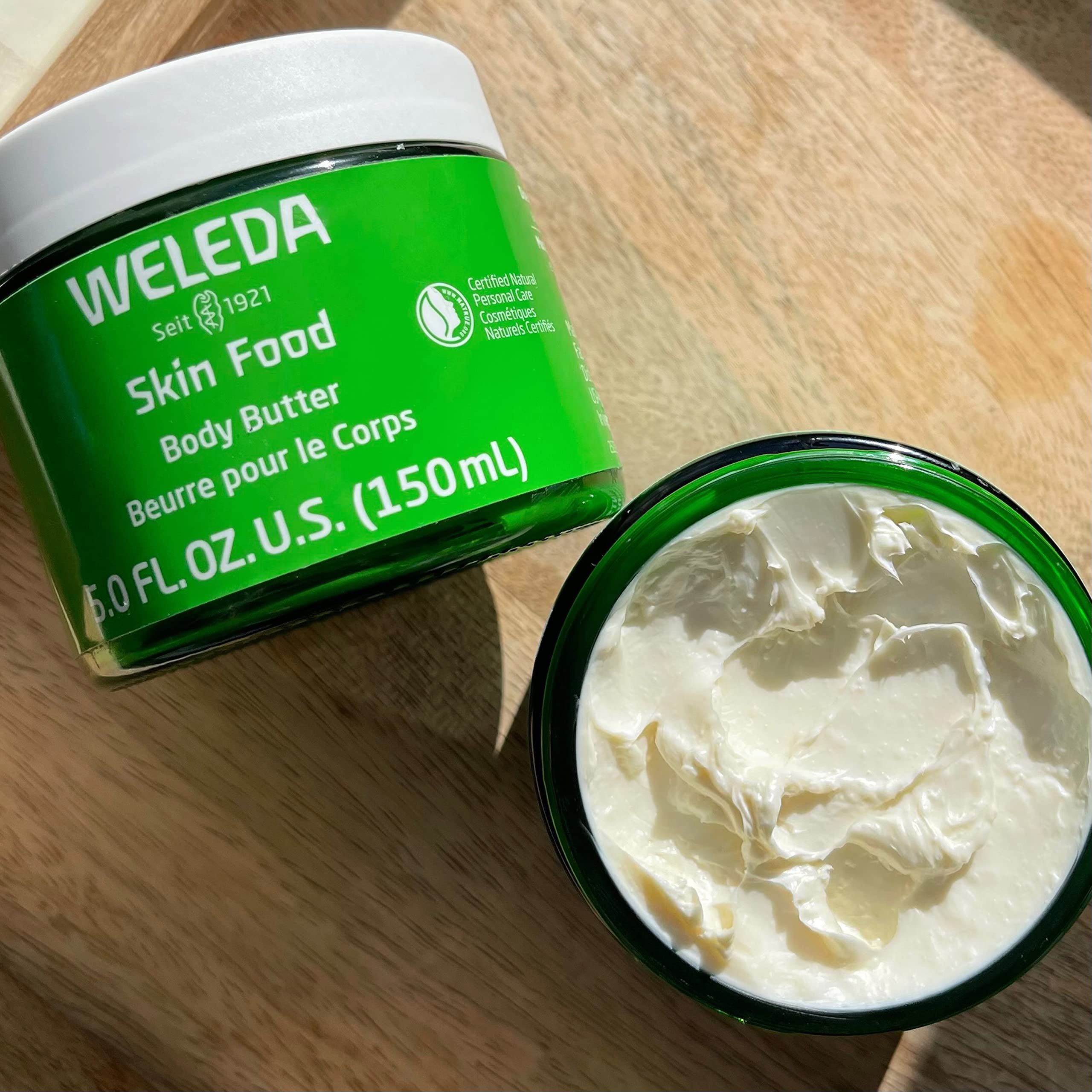 Weleda Skin Food Body Butter 5 Fluid Ounce, Sustainable Glass Jar, Plant Rich Hydrating Moisturizer with Shea and Cocoa Butter, Sweet Almond Oil and Pansy