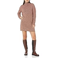 Monrow Women's Hd0505-marled Half Zip Sweater Dress