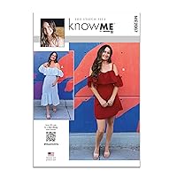 Know Me Misses' Off-The-Shoulder Ruffle Dresses Sewing Pattern Packet by The Stitch Fitz, Design Code ME2067, Sizes 16-18-20-22-24, Multicolor
