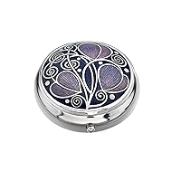Pill Box in a Celtic Swirls Design. (Purple)