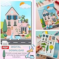 DIY Cut and Paste Printable Paper Craft Activities for Kids, Printable Paper Doll, Scissor Skills Paper Toys Printable Sheets for Kids