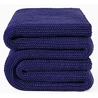 Knitted Blanket(Blue 60