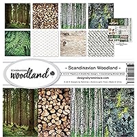Reminisce (REMBC) Scandinavian Woodland Scrapbook Collection Kit, Multi Color Palette 12x12 inches