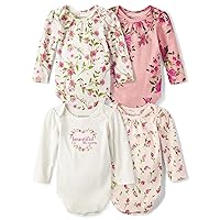 The Children's Place Baby Girl's and Newborn Long Sleeve Bodysuits