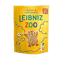 LEIBNIZ ZOO Gluten & Lactose Free, 100 g, Butter Biscuits with Fabulous World Motifs, Gluten Free & Lactose Free Biscuits (1 x 100 g)
