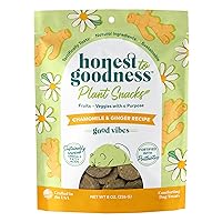 Honest to Goodness Plant Snacks Good Vibes Chamomile & Ginger Recipe Dog Treats Enriched with Omega 3s & Postbiotics, 8oz