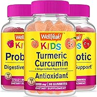 Probiotics 2B Kids + Turmeric Curcumin Kids, Gummies Bundle - Great Tasting, Vitamin Supplement, Gluten Free, GMO Free, Chewable Gummy