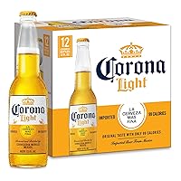Corona Light Import Lower Calorie* Light Beer, 12 pk, 12 fl oz Bottles, 4.0% ABV