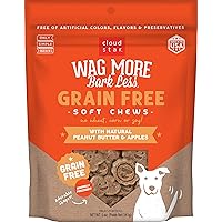 Cloud Star Corp, Wag More Bark Less Soft & Chewy Grain Free Peanut Butter & Apples Dog Treats