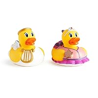 White Hot Super Safety Bath Ducky, Princess and Angel, 2 Count
