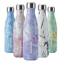 BJPKPK Insulated Water Bottles, 17oz Stainless Steel Water Bottles, Sports Water Bottles Keep Cold 24 Hours and Hot 12 Hours,Dawn