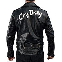 F&H Men's Cry Baby Genuine Leather Jacket