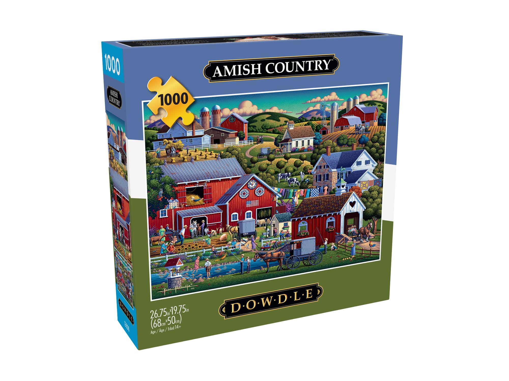 Buffalo Games - Dowdle - Amish Country - 1000 Piece Jigsaw Puzzle for Adults Challenging Puzzle Perfect for Game Nights - Finished Size 26.75 x 19.75