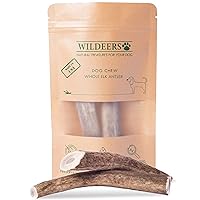 Elk Antlers for Small Dogs, 2-Pack, Whole Antler Dog Chews - Mind Stimulating, Naturally Shed, Grade A, 4-5 inch, Long Lasting Bone for Aggressive Chewers
