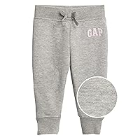 GAP Baby Girls' Logo Pull-on Jogger Sweatpants
