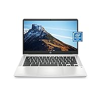 HP Chromebook 14 Laptop, Intel Celeron Processor, 4 GB RAM, 32 GB eMMC, 14” FHD (1920 x 1080) Chrome OS, Webcam & Dual Mics, Work, Entertainment, School, Long Battery Life (14a-na0160nr, 2021)